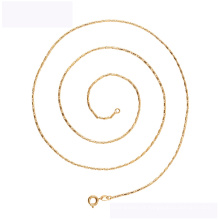 45165 xuping moda colar liga de cobre 18 K cor de ouro simples colar para festa